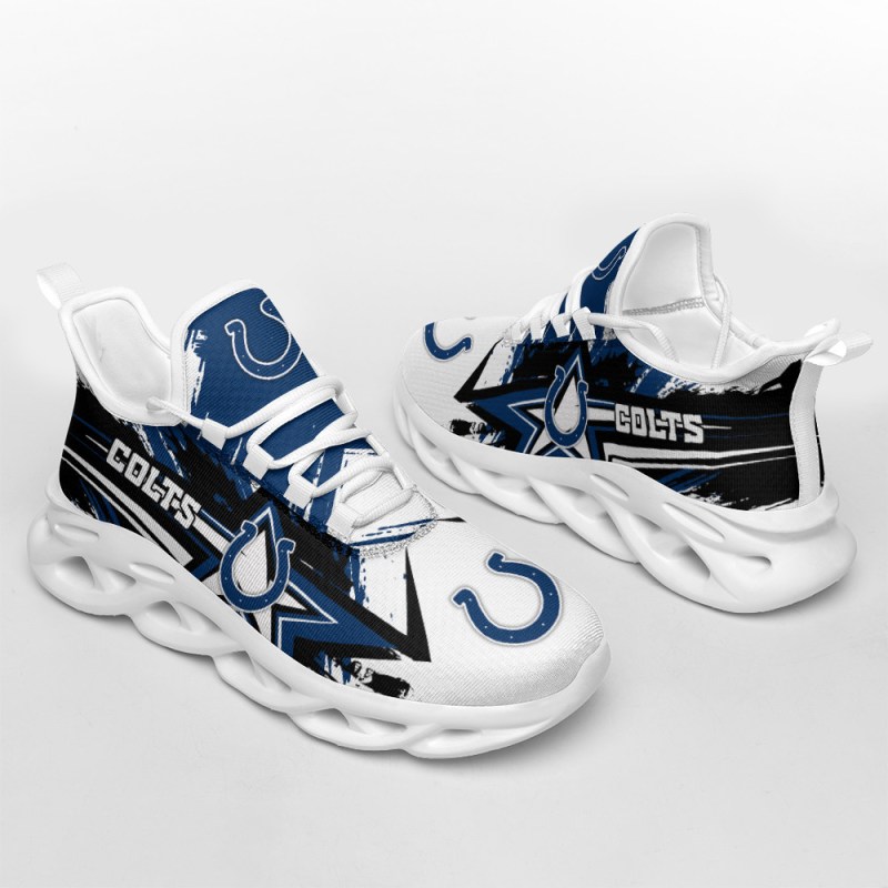 Indianapolis Colts Yezy Running Sneakers Back View