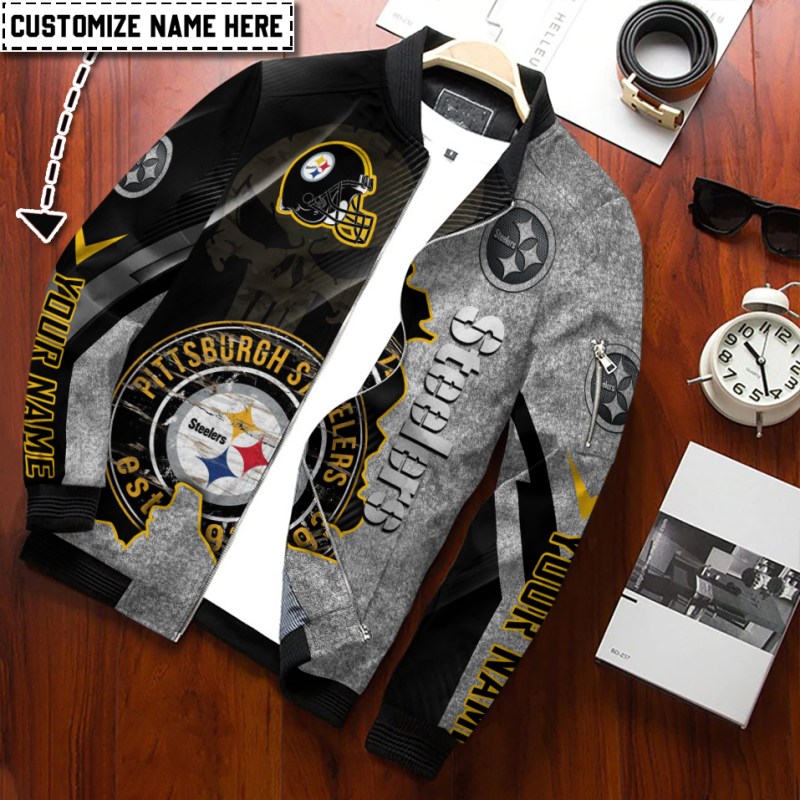 Pittsburgh Steelers Bomber Jacket Detail