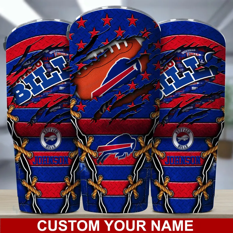Buffalo Bills Personalized Tumbler BG03 2 Buffalo Bills Personalized Tumbler Image 1