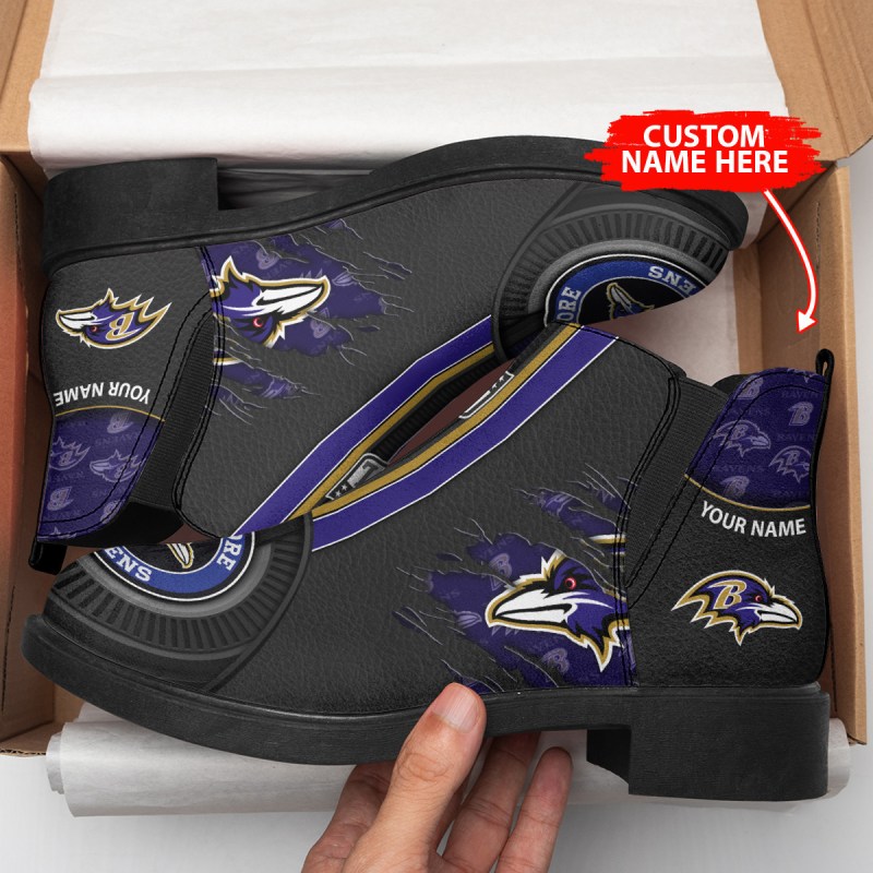 Baltimore Ravens Personalized Comfort Fashion Short Boots