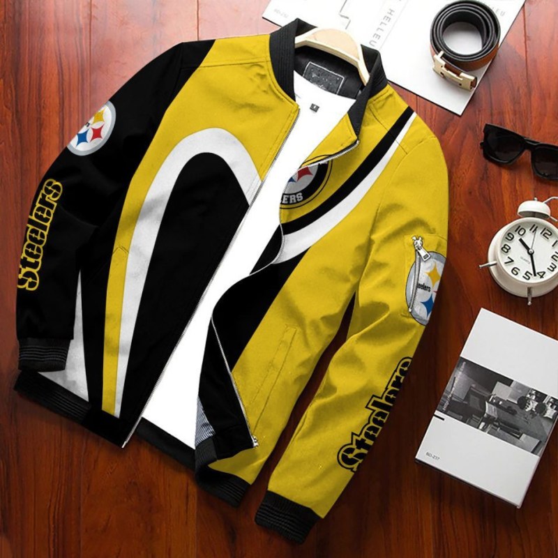 Pittsburgh Steelers Bomber Jacket Front