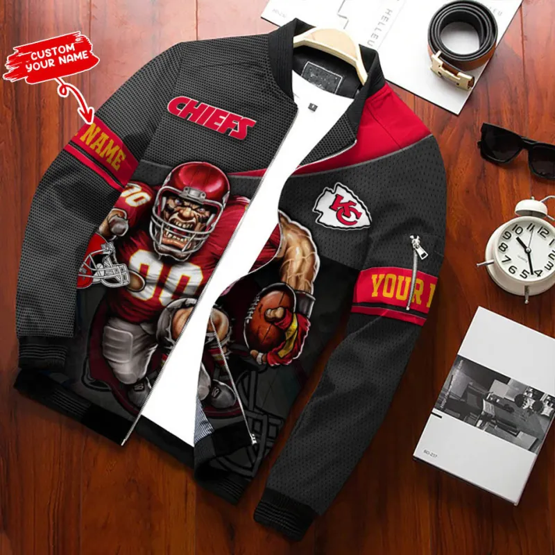 Kansas City Chiefs Bomber Jacket - Side View