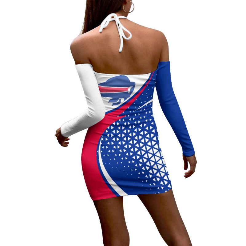 Buffalo Bills Halter Lace-Up Dress Back