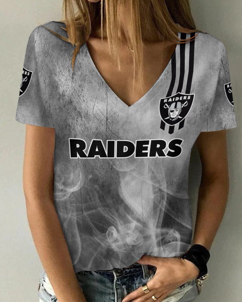 Las Vegas Raiders V-neck Women T-shirt