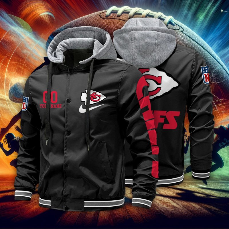 Kansas City Chiefs Baseball Jacket Back View