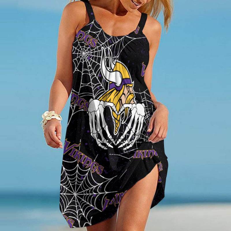 Minnesota Vikings Beach Dress - Front View