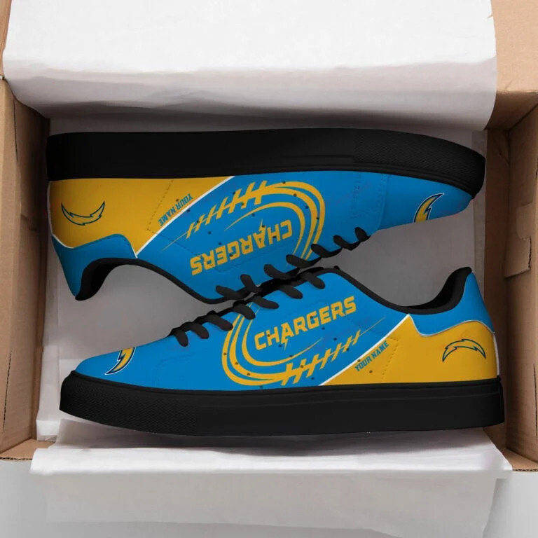 Los Angeles Chargers Custom Sneakers Side View