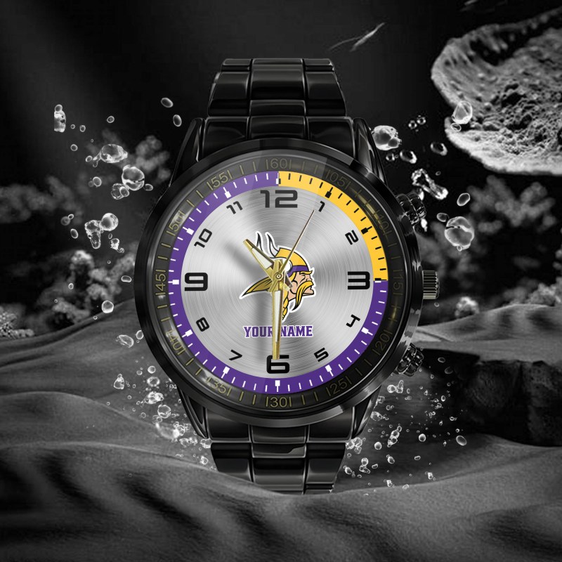Minnesota Vikings Black Fashion Watch