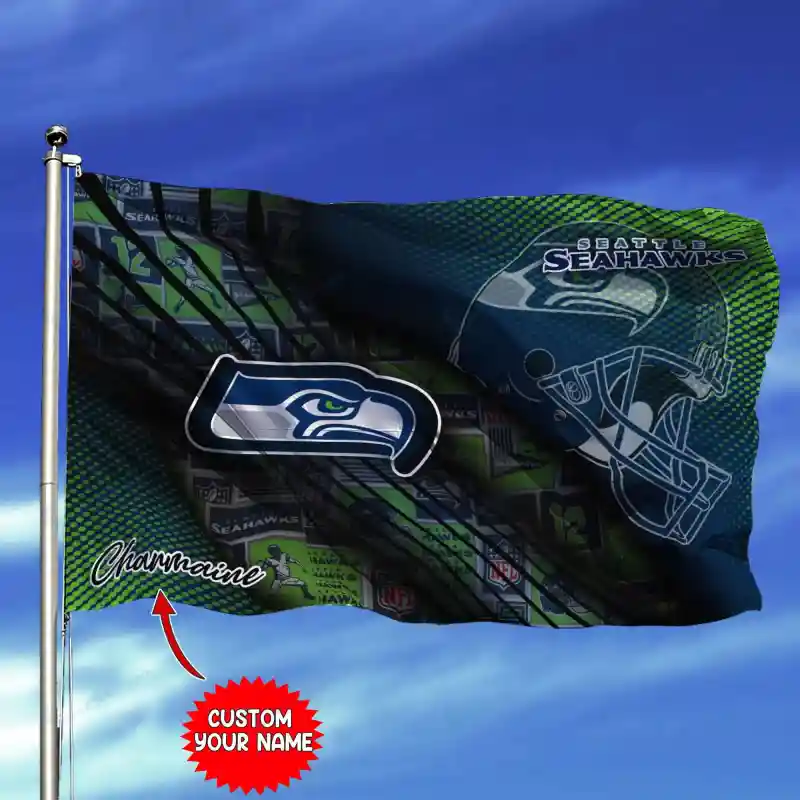 Seattle Seahawks Personalized Flag