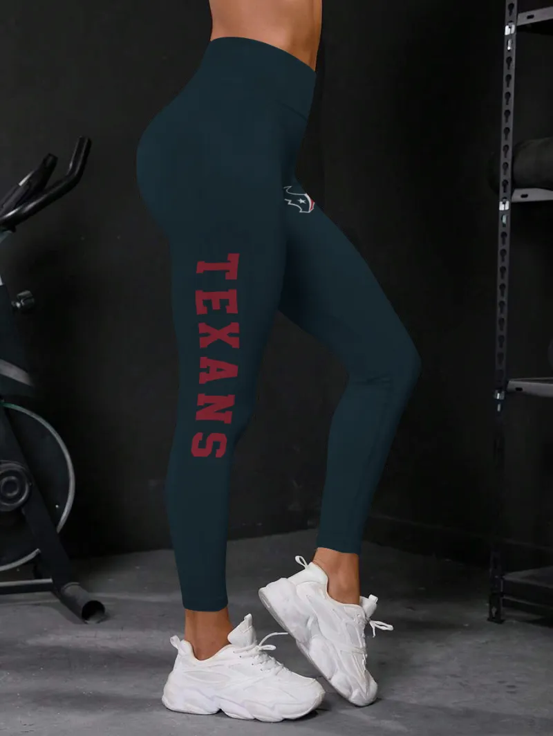 Houston Texans High Waist Push Up Printed Leggings
