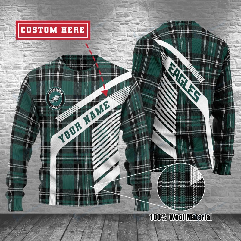 Philadelphia Eagles Personalized Woolen Sweater