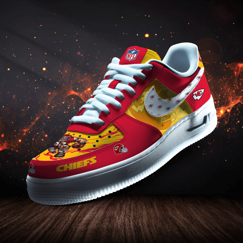 Kansas City Chiefs Personalized AF1-1 Logo Pattern Sneakers