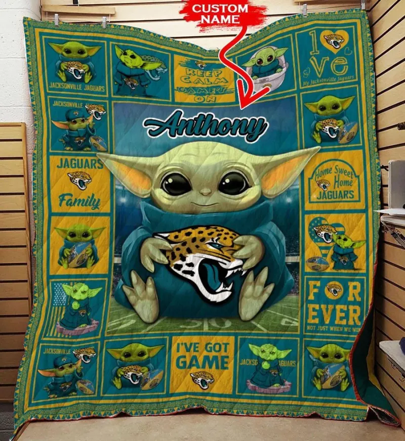 Jacksonville Jaguars Premium Quilt - Folded