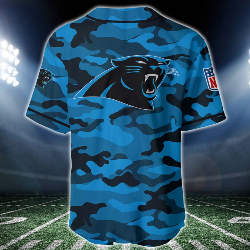 Carolina Panthers Personalized Baseball Jersey