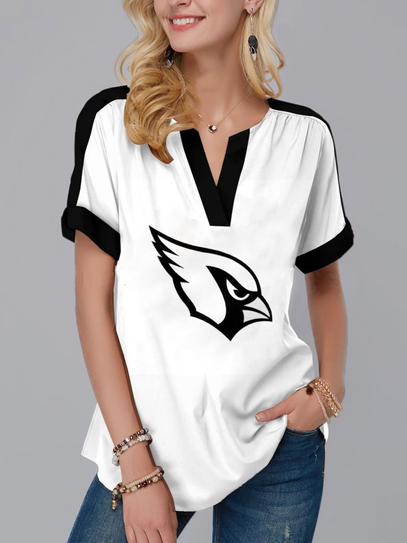Arizona Cardinals Fashion Short Sleeve V-Neck Shirt