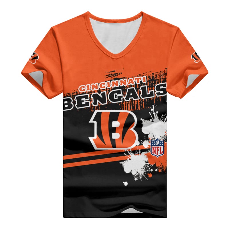 Cincinnati Bengals V-Neck T-Shirt Detail