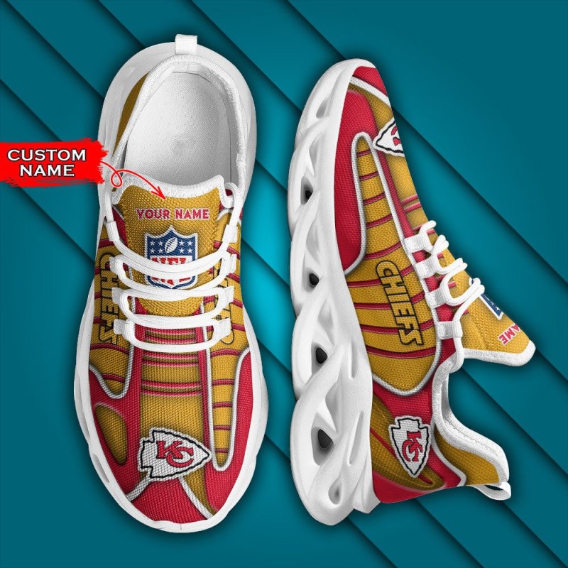 Personalized Yezy Running Sneakers for Kansas City Chiefs Fans