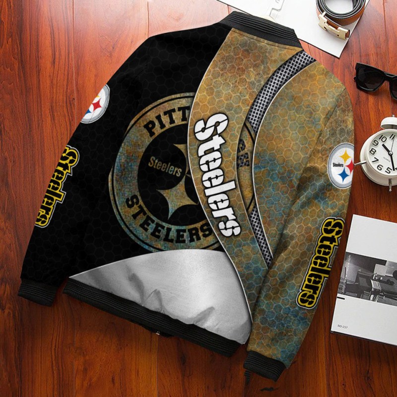 Pittsburgh Steelers Personalized Bomber Jacket Image 2