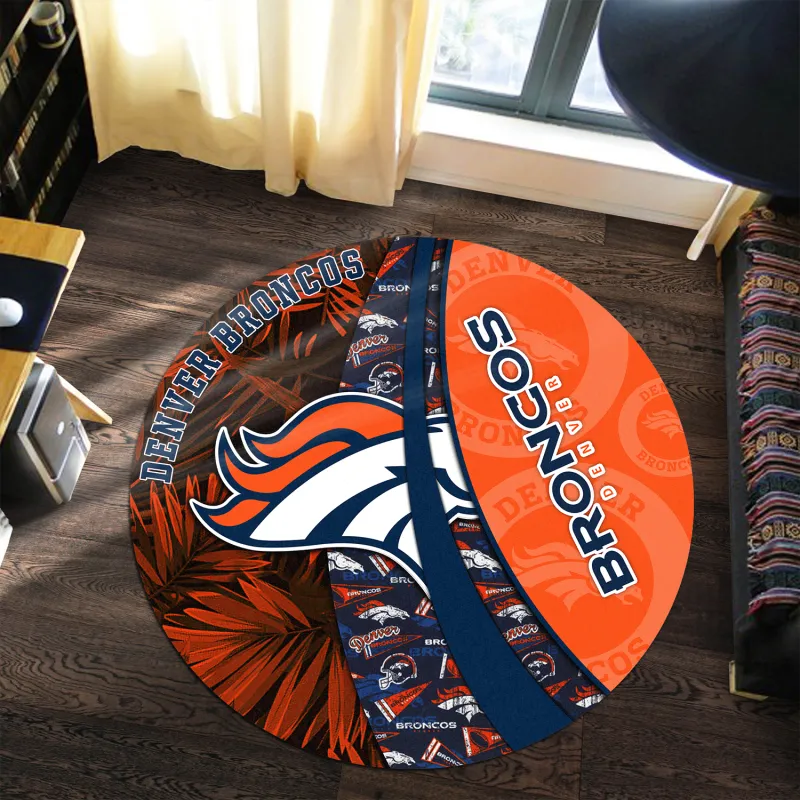 Denver Broncos Round Rug - Team Merchandise