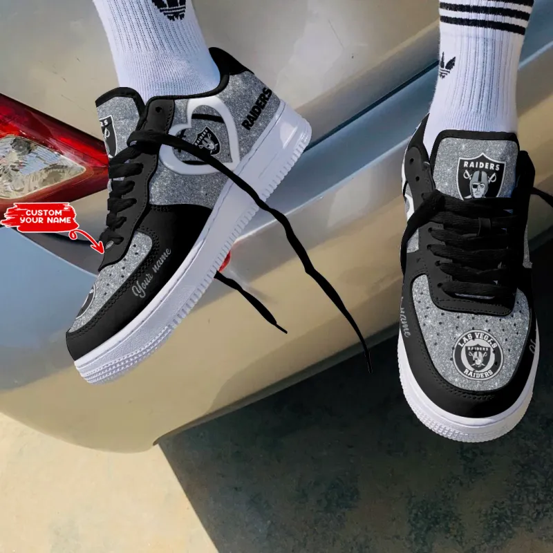 Las Vegas Raiders Personalized AF1 Shoes - Side View