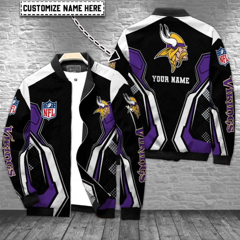Minnesota Vikings Bomber Jacket Front