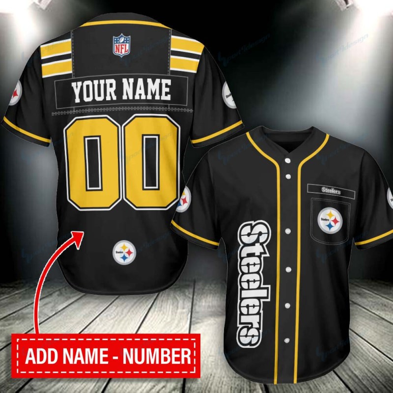 Pittsburgh Steelers Personalized Baseball Jersey