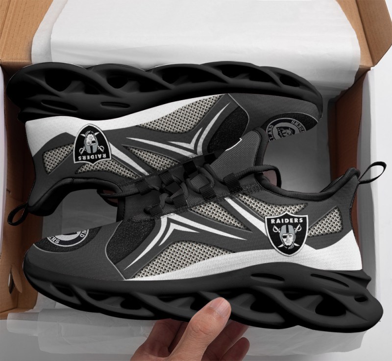 Las Vegas Raiders Yezy Running Sneakers Back View