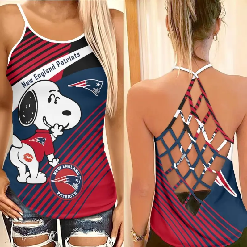 New England Patriots Criss Cross Tank Top