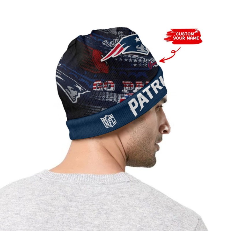 New England Patriots Personalized Wool Beanie