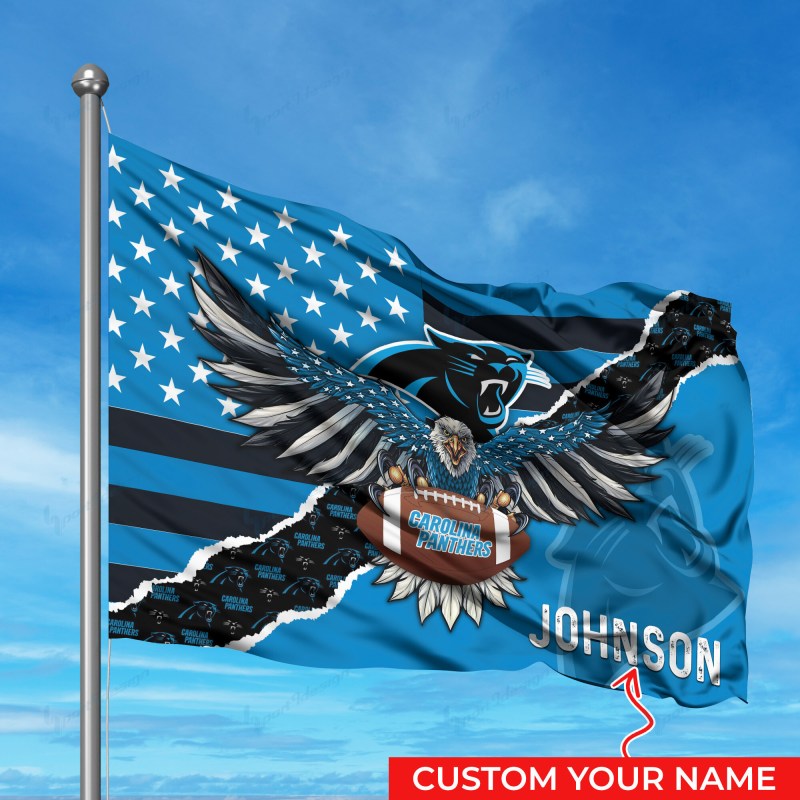 Carolina Panthers Personalized Flag