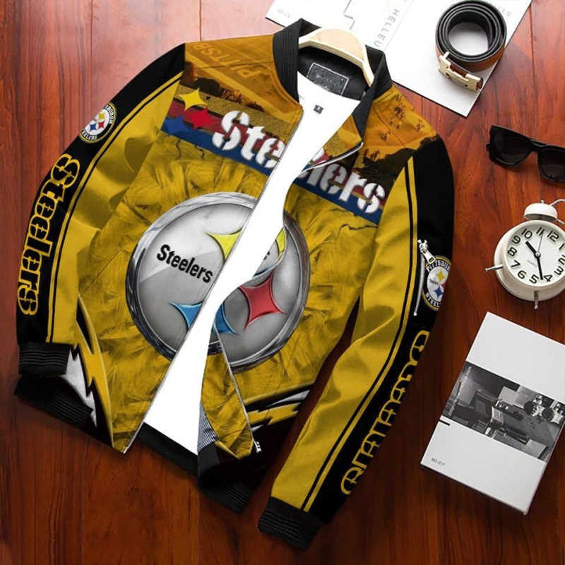 Pittsburgh Steelers Bomber Jacket Front View