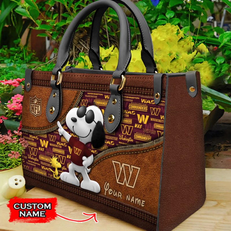 Washington Commanders Leather Hand Bag