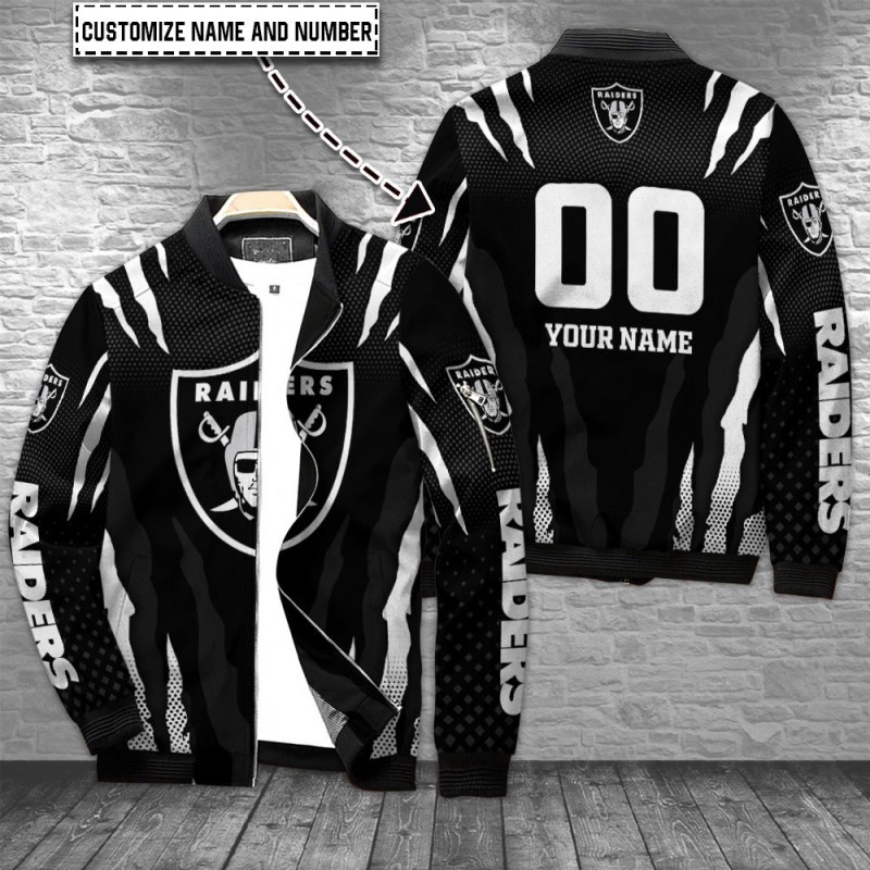 Las Vegas Raiders Personalized Bomber Jacket
