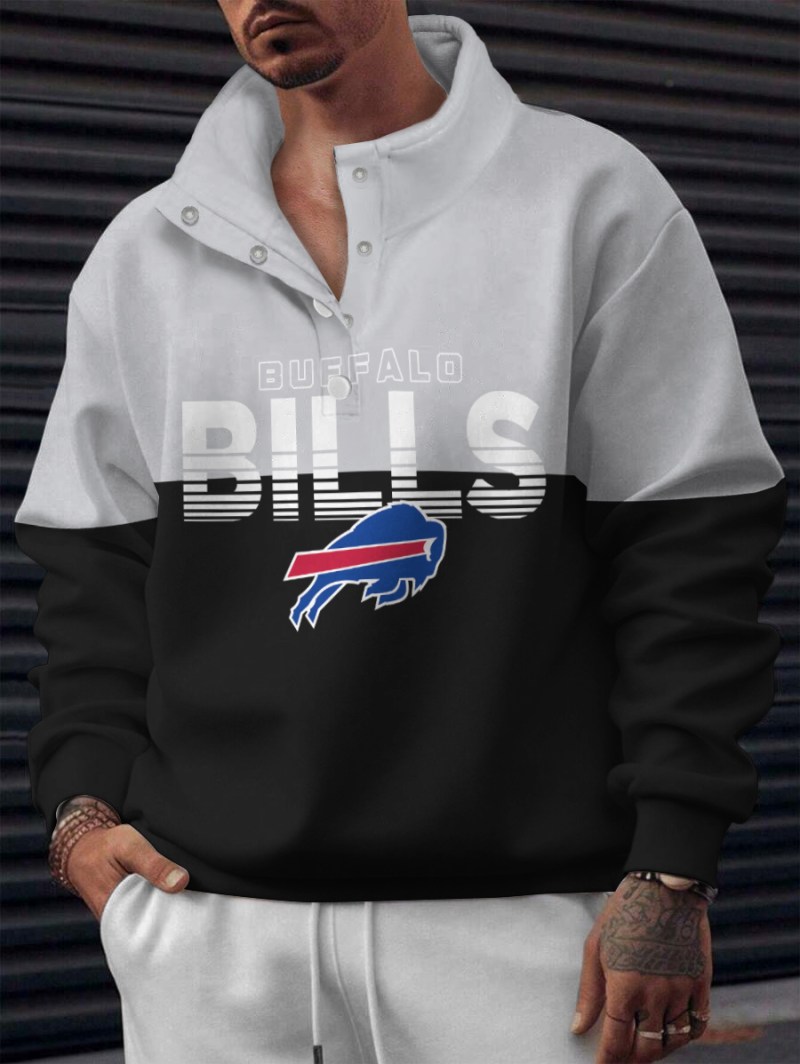 Buffalo Bills Casual Colorful Stand Collar Sweatshirt