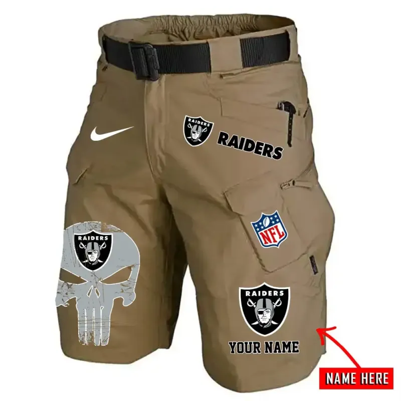 Back View of Las Vegas Raiders Men Shorts
