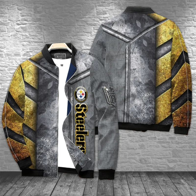 Pittsburgh Steelers Bomber Jacket Front View