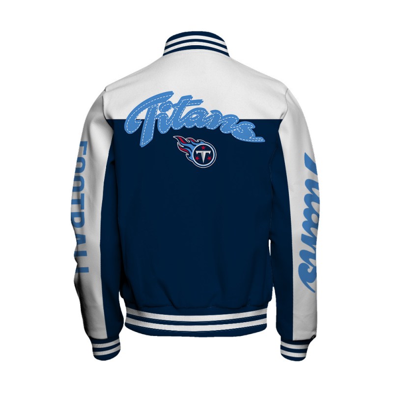 Tennessee Titans Varsity Jacket Back View