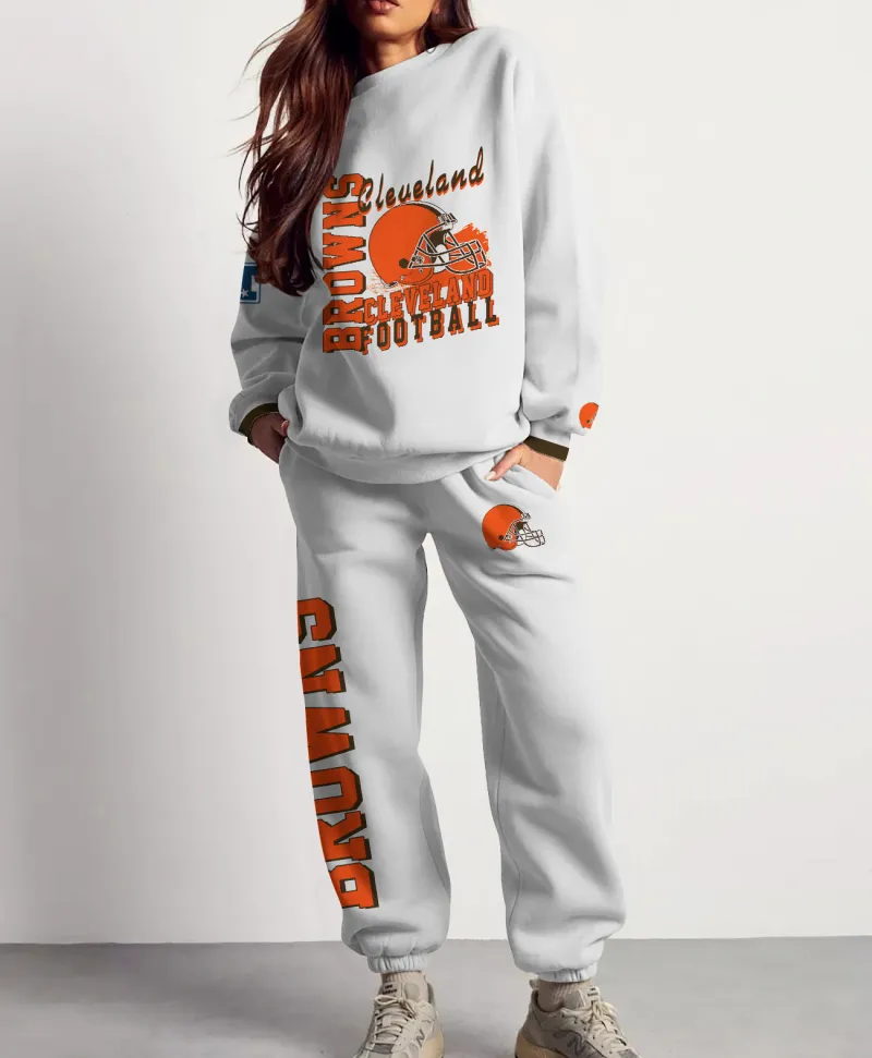 Cleveland Browns Combo 3D Sweatsuit and Sweatpants
