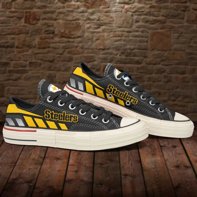 Pittsburgh Steelers New Low Top Canvas Shoes Top View