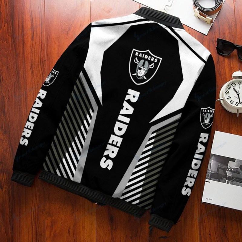 Las Vegas Raiders Bomber Jacket - Back View