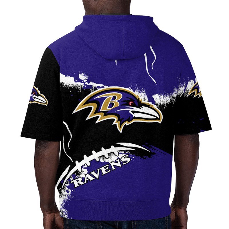 Baltimore Ravens Short Sleeve Hoodie