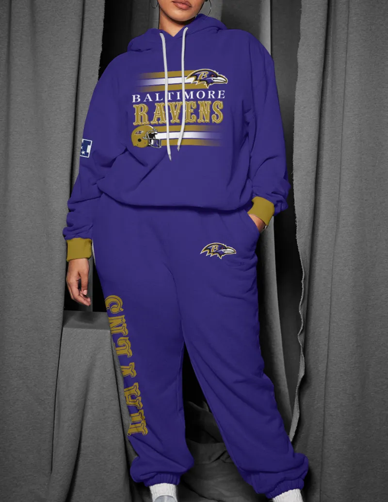 Baltimore Ravens Combo Pullover Hoodie And Sweatpants