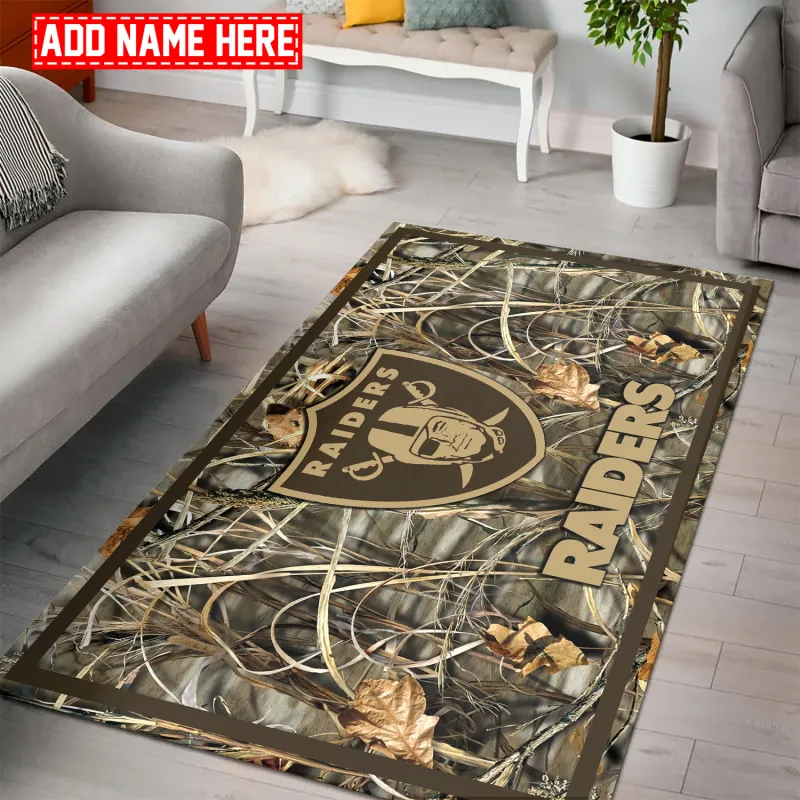 Las Vegas Raiders Personalized Rectangle Rug