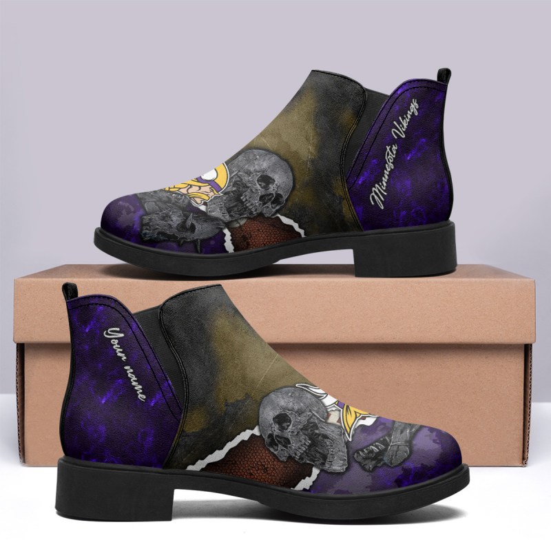 Minnesota Vikings Personalized Comfort & Fashion Short Boots