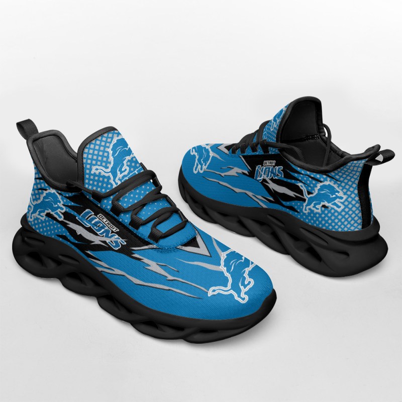 Detroit Lions Yezy Running Sneakers Side View