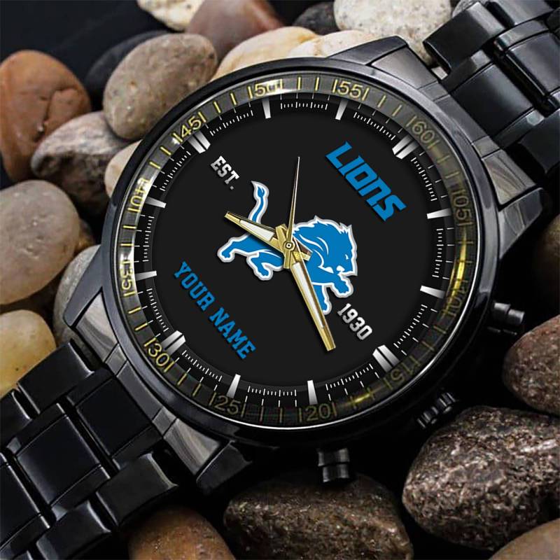 Detroit Lions Black Fashion Watch 4