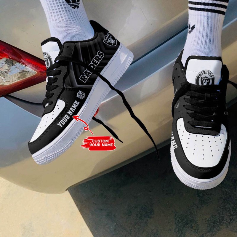 Las Vegas Raiders AF1 Shoes - Side View