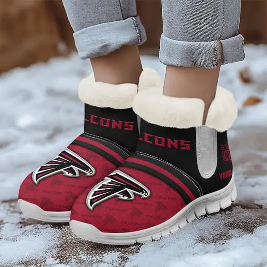 Atlanta Falcons Snow Boots Side View