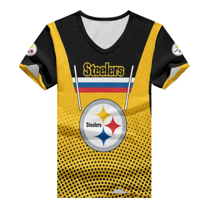 Pittsburgh Steelers Women's V-neck T-shirt Image 2