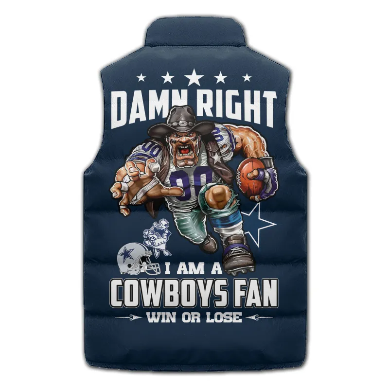 Dallas Cowboys Puffer Jacket Back View